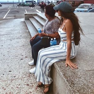 Two-Piece Pinstriped Set